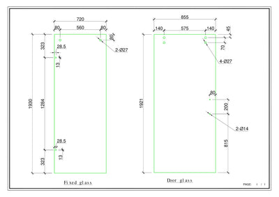 Copper Satin -SS05 Frameless Slide Roller Shower Glass Door Hardware Kit-NO GLASS