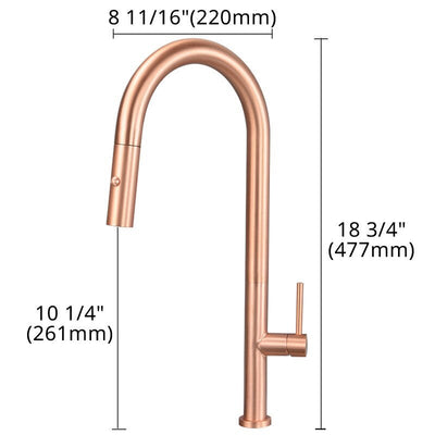 Copper Tall Kitchen island faucet