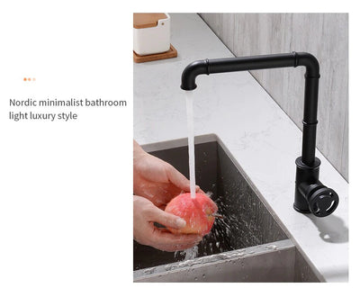 New Euro Industrial Design Kitchen Faucet With Single Wheel Handle