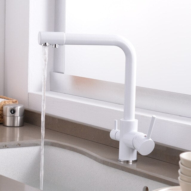 2 way water filter and kitchen faucet