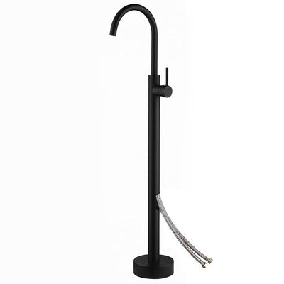 Freestanding Bathtub filler faucet with rear supply lines