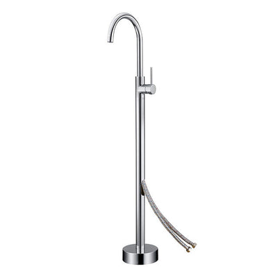 Freestanding Bathtub filler faucet with rear supply lines