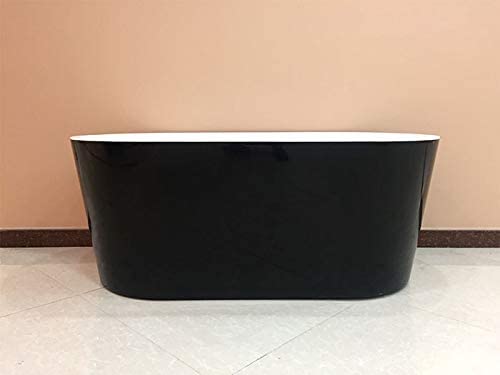 Black Freestanding Tub Oval Shape 59"