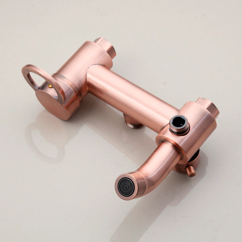 Copper Satin Exposed Shower System 3 way function