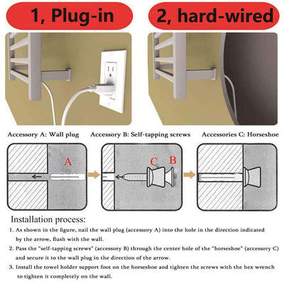 Brushed rose gold hotel design electric hardwire towel warmer CSA 24"x32"10"