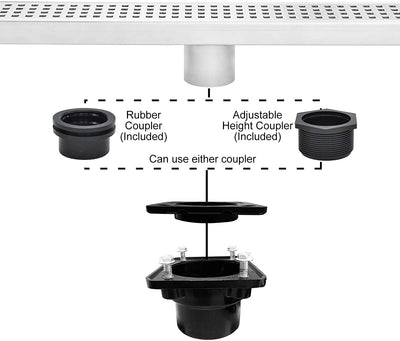 Shower drain PVC and ABS pipe shower Linear drain reducer with adpater kit