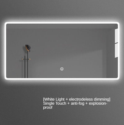 Placido-Bathroom Mirror Antifog Glass Led Smart Bathroom Mirror Touch Screen with Bluetooth LED Light