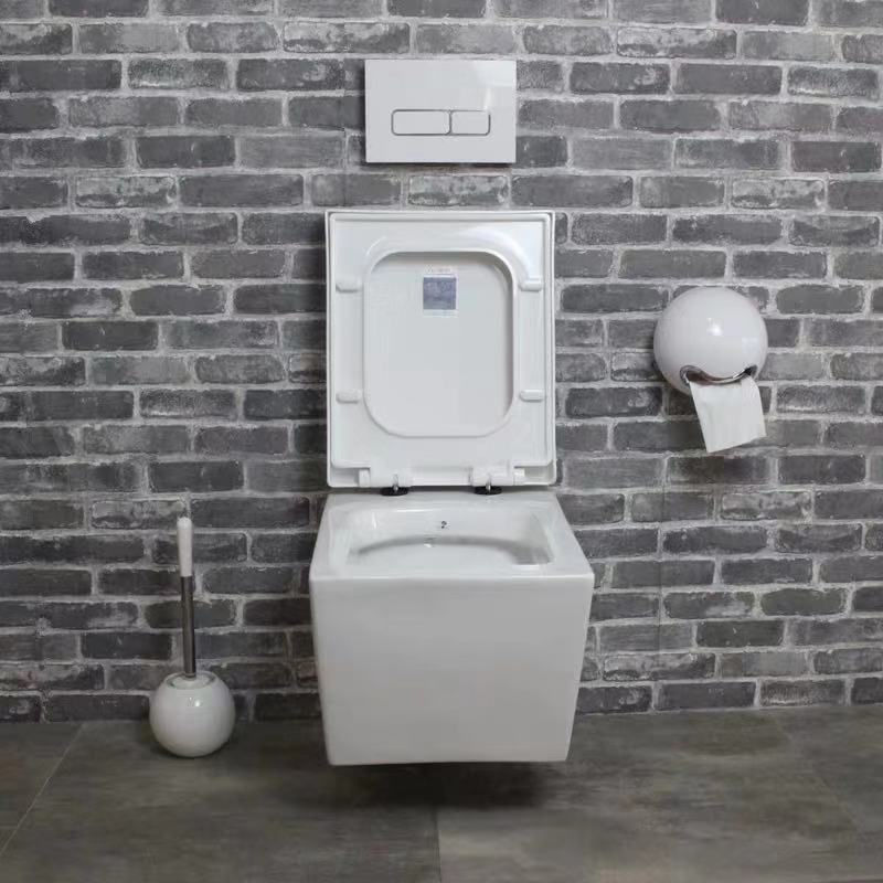 Modern Square Wall Mounted  Hung Toilet Bowl 8005