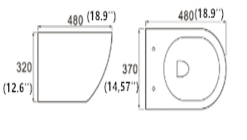 Combo set- Wall hung toilet Dual Flush, Cistern Tank Carrier , Bowl and Actuator Plate Completed Set