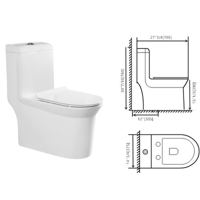 Sani Canada one piece comfort height dual flush toilet 930