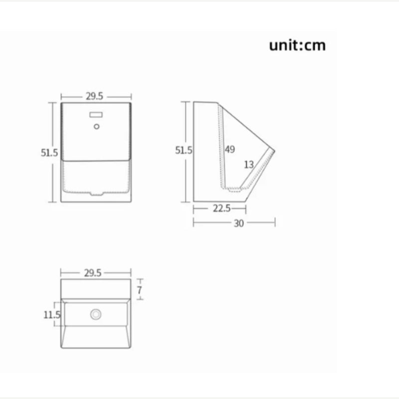 Custom-Colors Commercial Motion Sensor Stainless Steel Touchless Urinal- 18 gauge