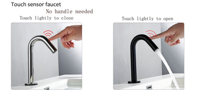 Black Matte Commercial Sensor Single Hole Bathroom Faucet