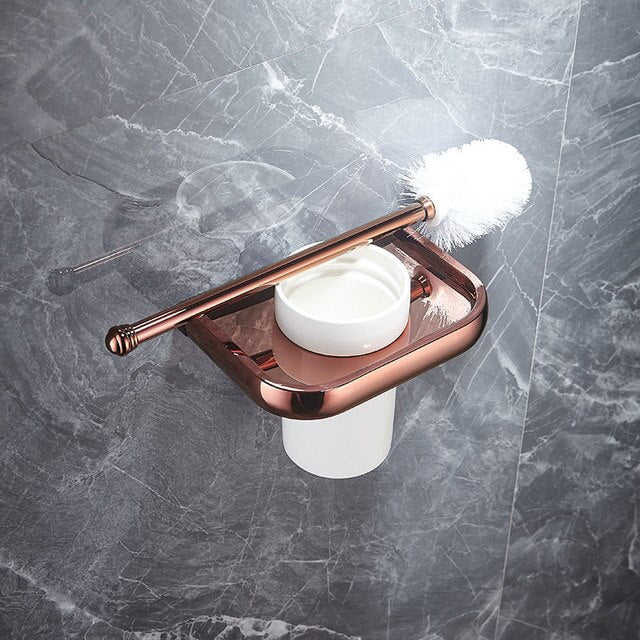 Rose gold with Grey gun Metal Bathroom Accessories