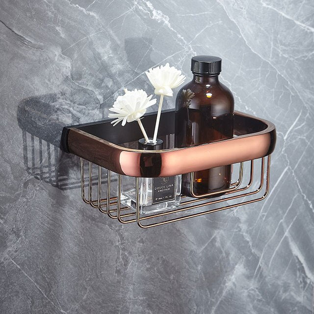 Rose gold with Grey gun Metal Bathroom Accessories