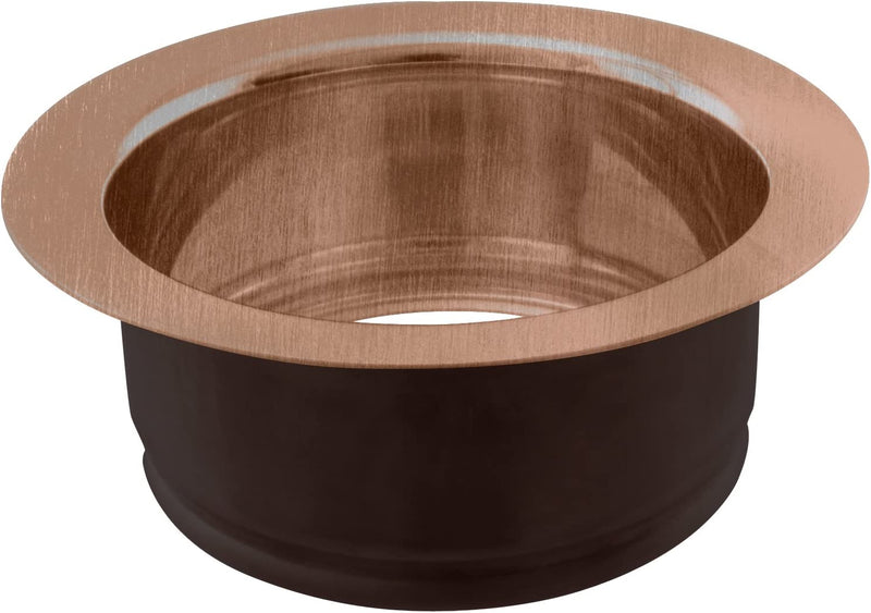 Brushed rose gold garburator sink flange only