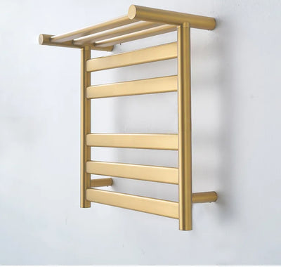 Brushed Gold Hotel Design Electric Hardwired towel warmer CSA 24"x32"x10"