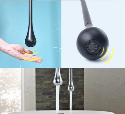 Black Commercial Celing Faucet Pipe Sensor Faucet