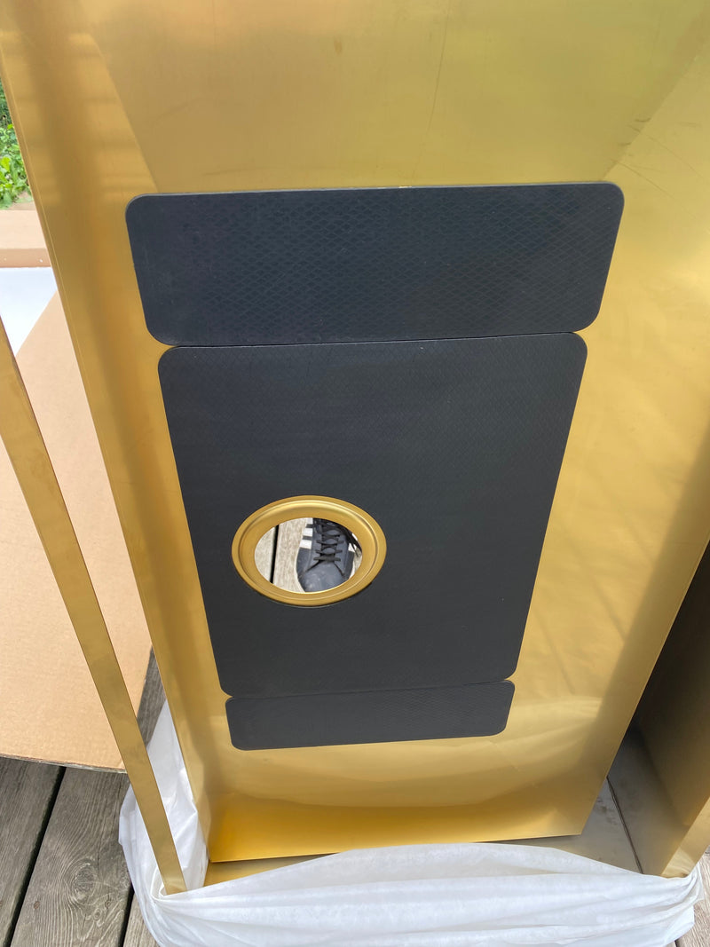 Dog Stainless Steel Brushed Brass Gold bath tub mudroom washing station 16 gauge commercial grade stainless steel