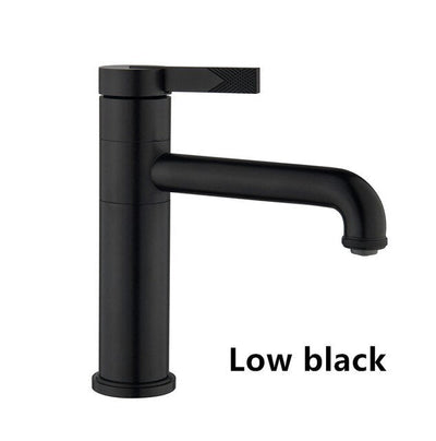 Brushed Gold with Black Tall and short bathroom faucets