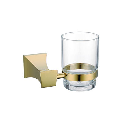 Gold polished brass square bathroom accessories