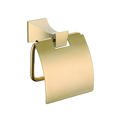 Gold polished brass square bathroom accessories