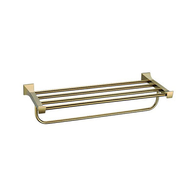 Gold polished brass square bathroom accessories