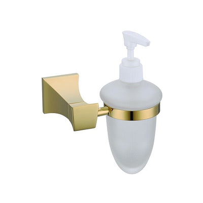 Gold polished brass square bathroom accessories