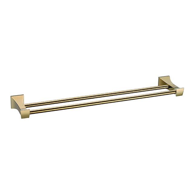 Gold polished brass square bathroom accessories