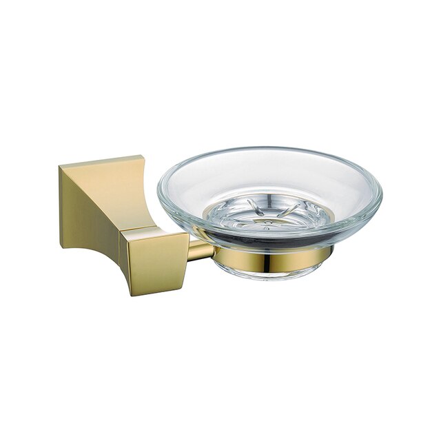 Gold polished brass square bathroom accessories