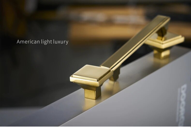 Gold polished pvd cabinet door handles and knobs