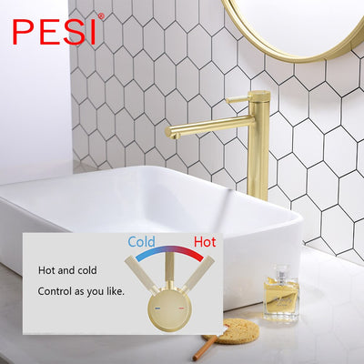 New modern Copper Satin Tall Vessel Faucet