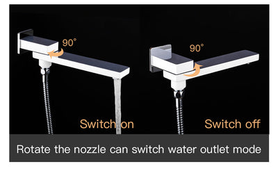 White with chrome 3 way function shower kit