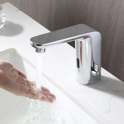 Chrome commercial cupc single hole sensor faucet