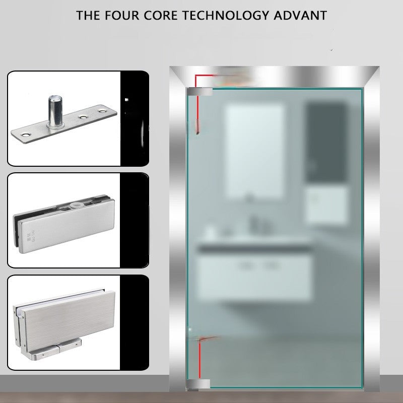 Heavy duty Industrial 360 Degree Soft Close Glass Door Hinges 80-110 KG X 1 set