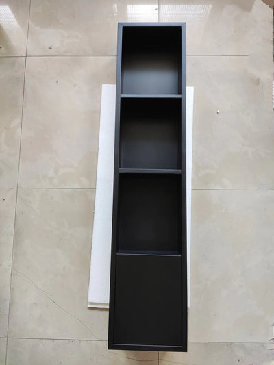 Black bathroom wall mounted niche shelve