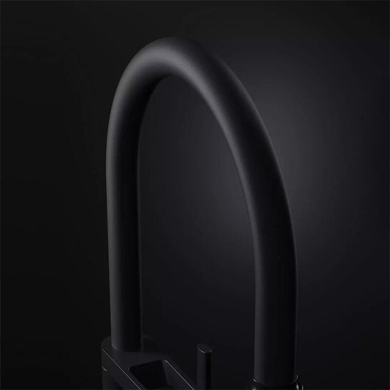 Black Matte Sleek German Design Tall 20" Kitchen Island Faucet