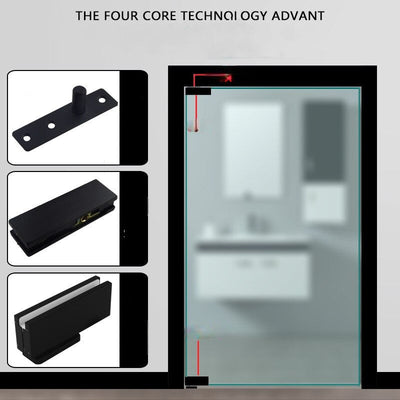 Heavy duty Industrial 360 Degree Soft Close Glass Door Hinges 80-110 KG X 1 set