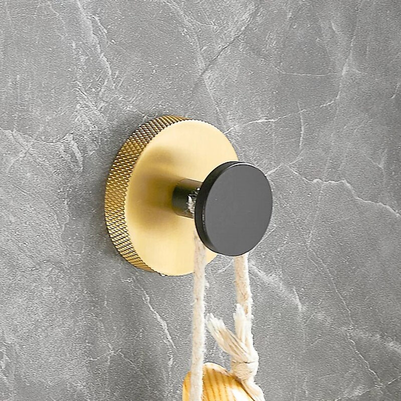 Nordic design -Black with brushed gold two tone bathroom accessories