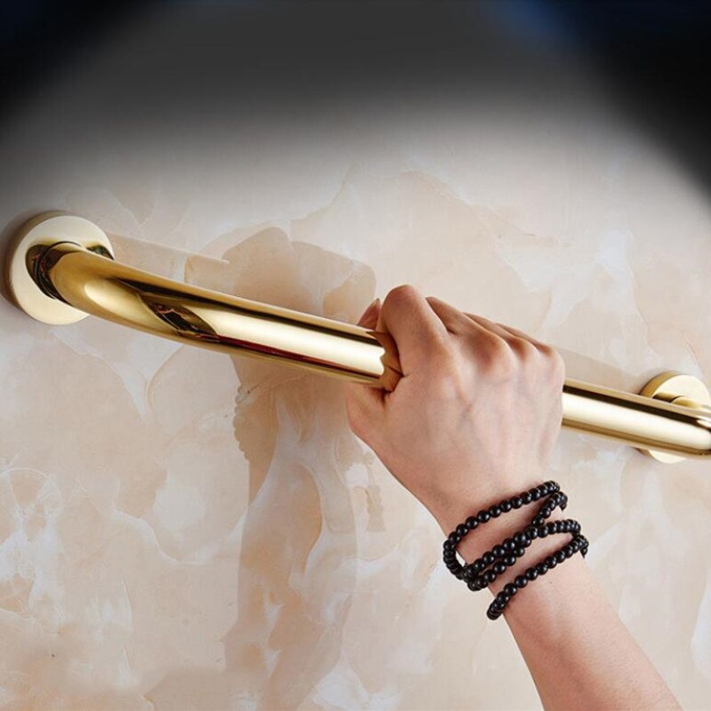 Gold polished brass grab safety bar