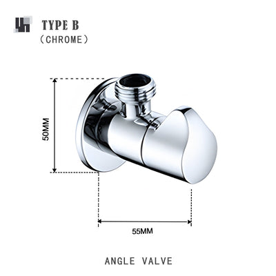 Colors Brass angle 1/2 inch wall mounted shut off water supply valve