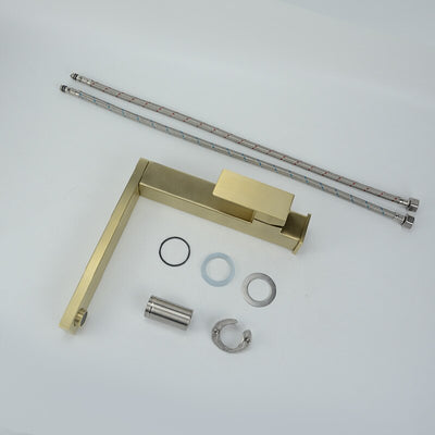 Brushed Gold Square Bar Kitchen Faucet