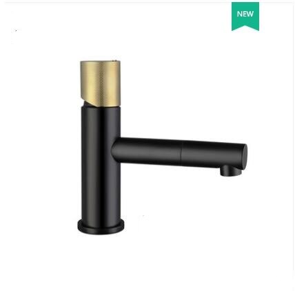 Nordic New 2023 Black with brushed gold single hole bathroom faucets