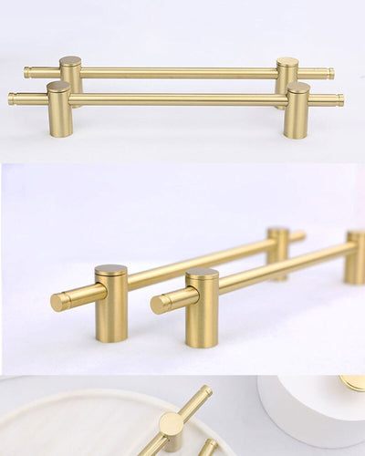 Brushed Gold Shower Glass Door Handle and Towel Handle