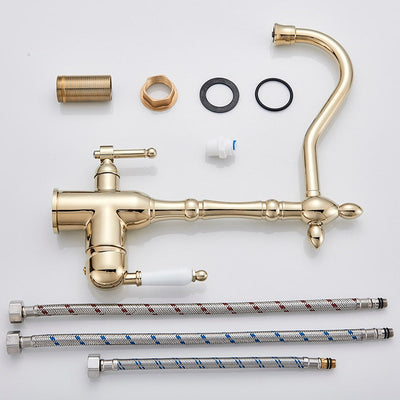 Gold Victorian 2 way reverse osmosis and kitchen faucet