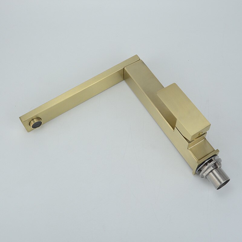 Brushed Gold Square Bar Kitchen Faucet