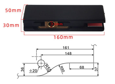 Heavy duty Industrial 360 Degree Soft Close Glass Door Hinges 80-110 KG 1 set