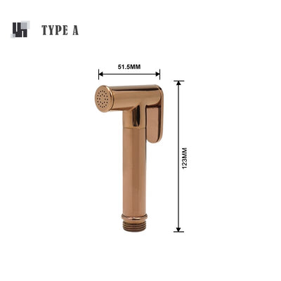 Rose gold polished bidet spray gun