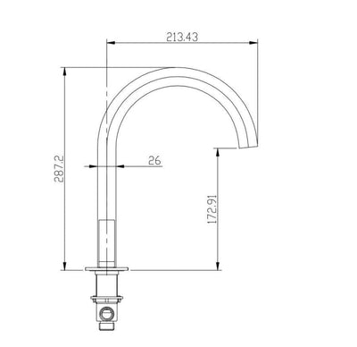 Polished Rose Gold Two Tone 8 Inch Widespread Faucet