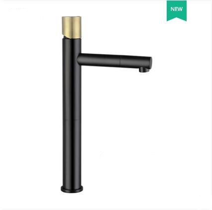 Nordic New 2023 Black with brushed gold single hole bathroom faucets