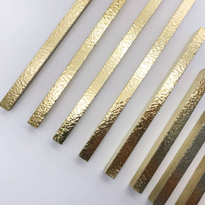 Nordic Hammered Gold Polished Cabinet Door handles